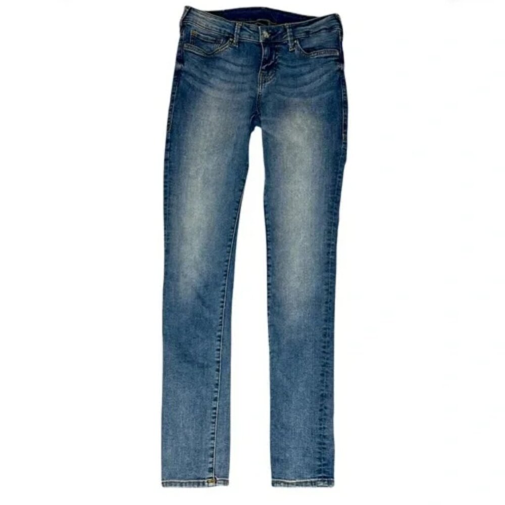 True Religion Blue Wash Stella Mid-Rise Skinny Jeans, Size 26 - Picture 2 of 8